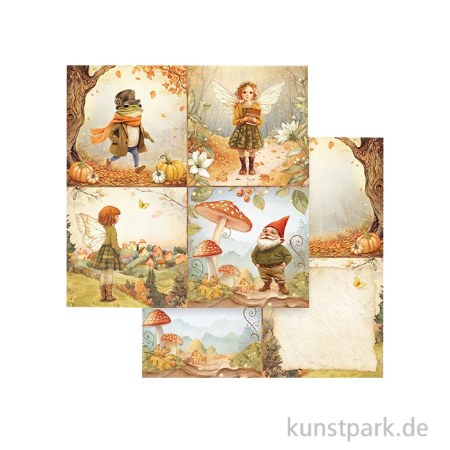 Artikelbild 1 des Artikels “Stamperia Scrappapier - Whispering Woods 4 Cards, 30,5 x 30,5 cm “