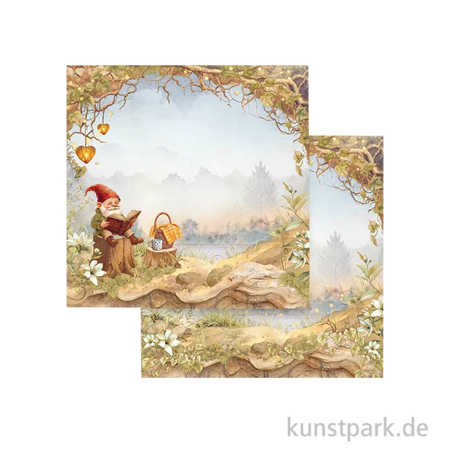 Artikelbild 1 des Artikels “Stamperia Scrappapier - Whispering Woods Gnome, 30,5 x 30,5 cm “