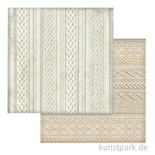 Artikelbild 1 des Artikels “Stamperia Scrappapier - White Christmas Knitted Patterns, 30,5 cm “