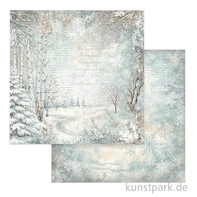 Artikelbild 1 des Artikels “Stamperia Scrappapier - White Christmas Snowy Woods, 30,5 x 30,5 cm “