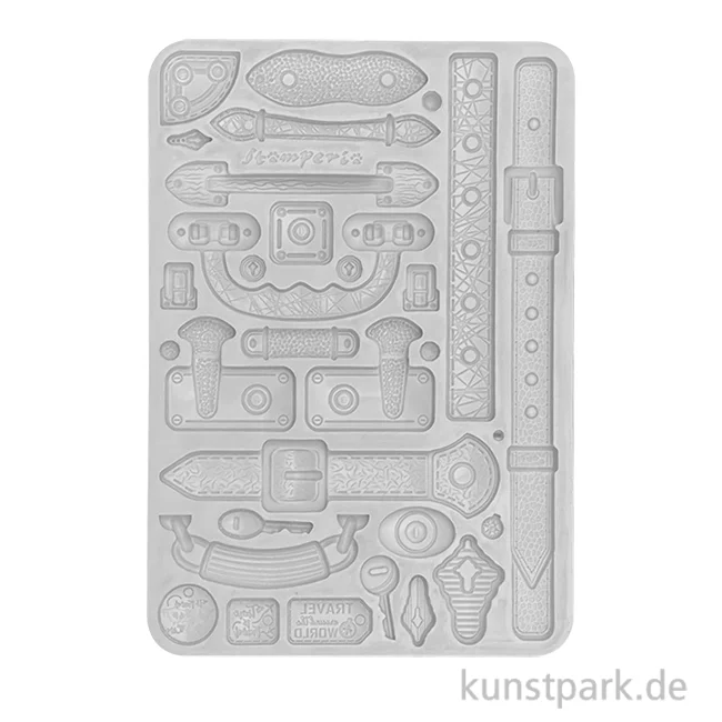 Artikelbild 1 des Artikels “Stamperia Silikon Gießform - Art of Travelling Belts Handles, A5 “