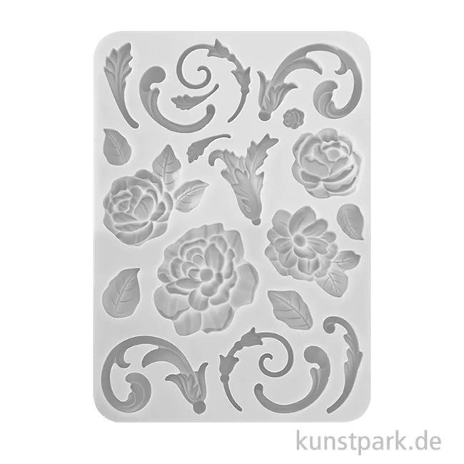 Artikelbild 1 des Artikels “Stamperia Silikon Gießform - Brocante Antiques Flowers Embellish, A5 “