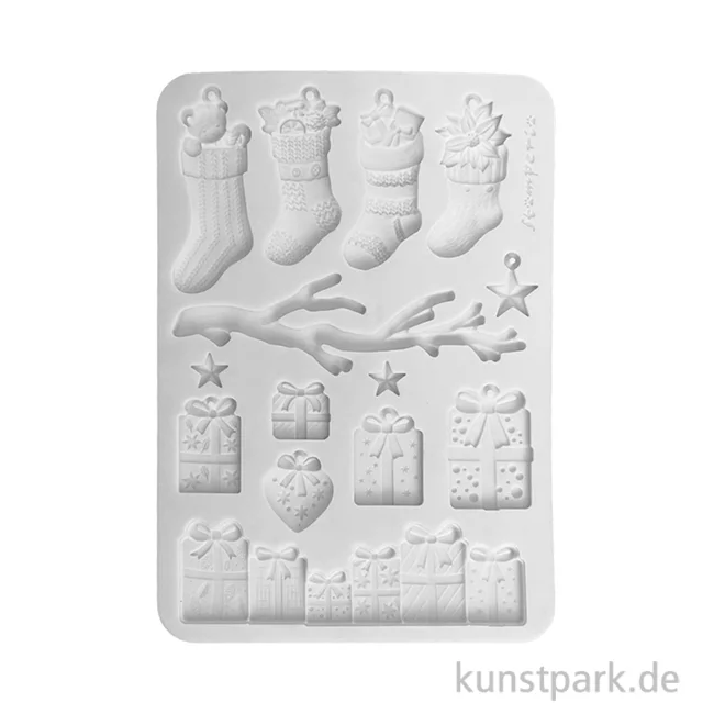 Artikelbild 1 des Artikels “Stamperia Silikon Gießform - Christmas Socks and Presents, A5 “