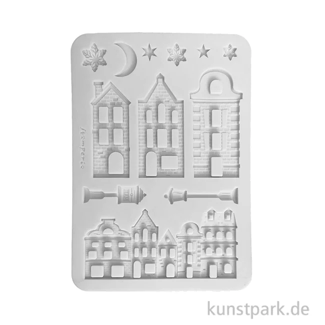 Artikelbild 1 des Artikels “Stamperia Silikon Gießform - Christmas Village, A5 “