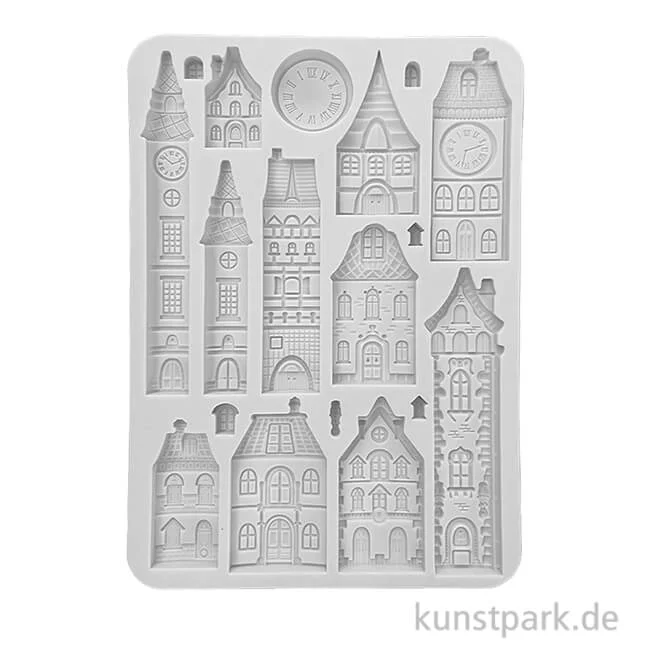 Artikelbild 1 des Artikels “Stamperia Silikon Gießform - Gear up for Christmas Cozy Houses, A5 “