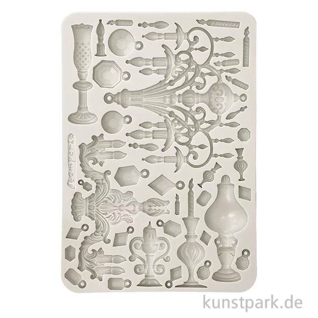Artikelbild 1 des Artikels “Stamperia Silikon Gießform - Masquerade Candle Holders, A5 “