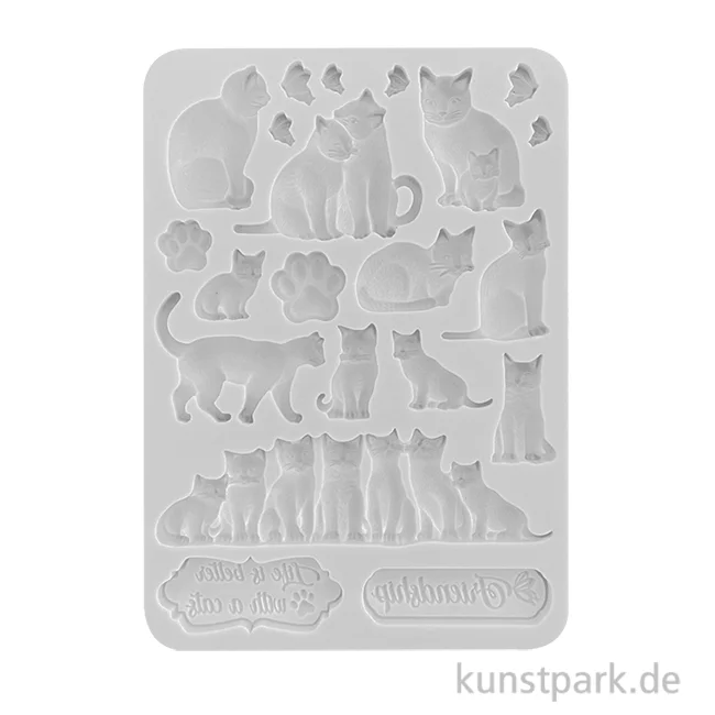 Artikelbild 1 des Artikels “Stamperia Silikon Gießform - Orchids and Cats - Cats, A5 “