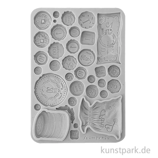 Artikelbild 1 des Artikels “Stamperia Silikon Gießform - Venice City of Art Old Coins, A5 “