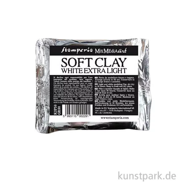 Artikelbild 1 des Artikels “Stamperia Soft Clay Modelliermasse, Extra leicht, Weiß, 80 g “