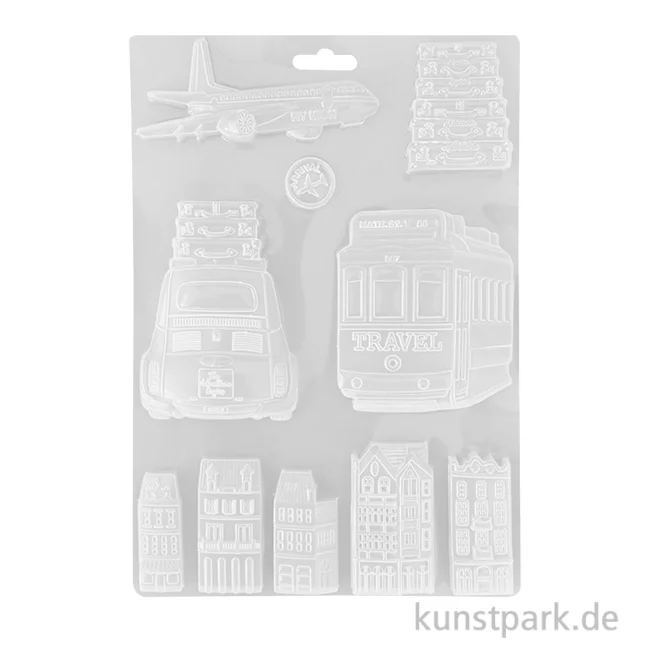 Artikelbild 1 des Artikels “Stamperia Soft Mould (Gießform) - Art of Travelling Transports, A4 “