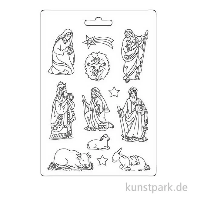 Artikelbild 1 des Artikels “Stamperia Soft Mould (Gießform) - Bethlehem, A4 “