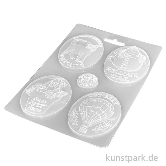 Artikelbild 1 des Artikels “Stamperia Soft Mould (Gießform) - Create Happiness Home, Plates, A5 “