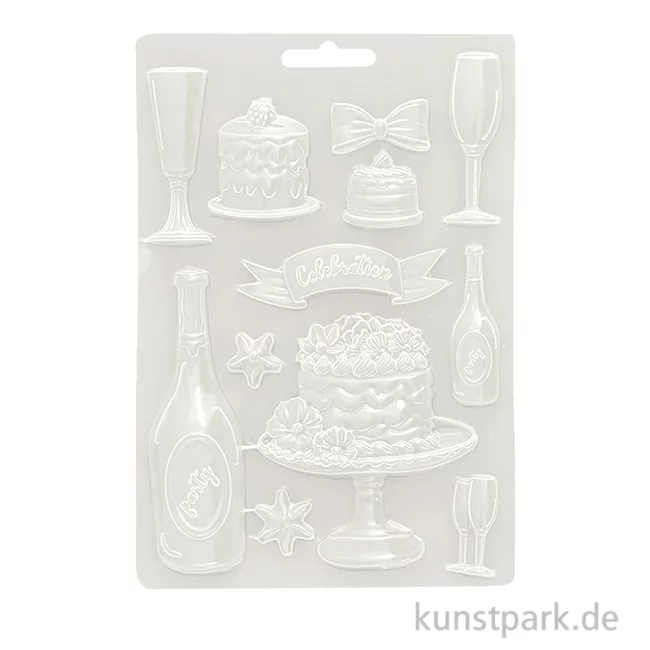 Artikelbild 1 des Artikels “Stamperia Soft Mould (Gießform) - Masquerade Flut and Cakes, A5 “