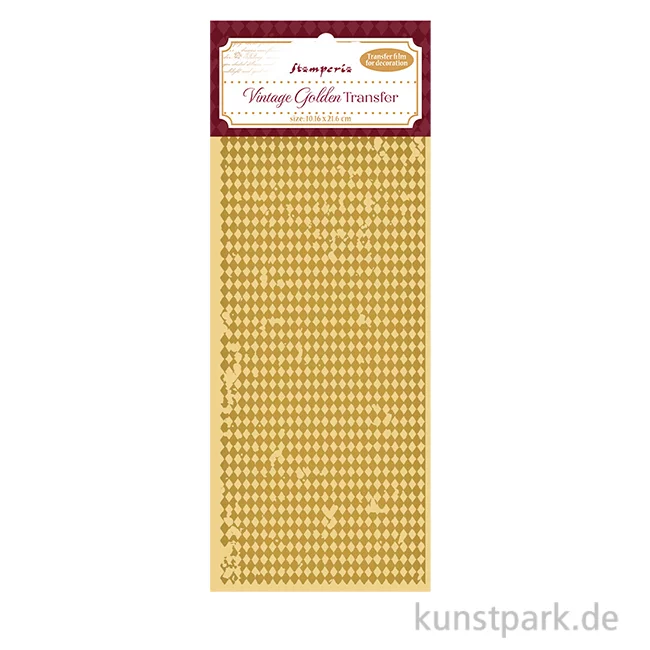 Artikelbild 1 des Artikels “Stamperia Vintage Gold Transferfolie - Rhombuses Pattern “