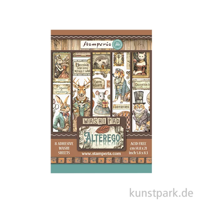 Artikelbild 1 des Artikels “Stamperia Washi Pad - Alterego, 8 Blatt, A5 “
