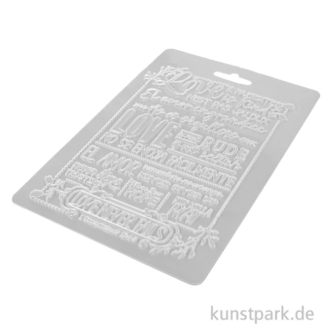 Artikelbild 1 des Artikels “Stamperia Soft Mould (Gießform) - Love Story Love Never Fails, DIN A5 “