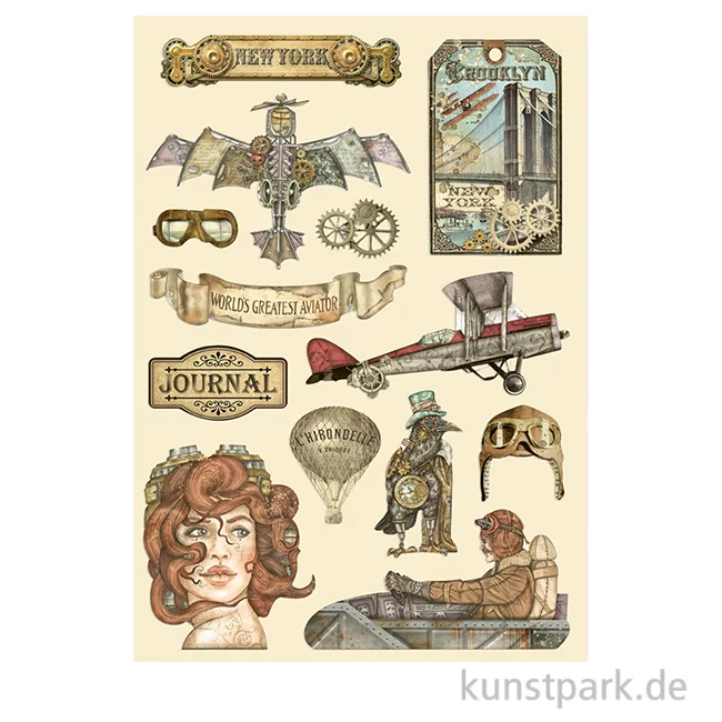 Artikelbild 1 des Artikels “Stamperia Wooden Shapes - Sir Vagabond Aviator, DIN A5 “
