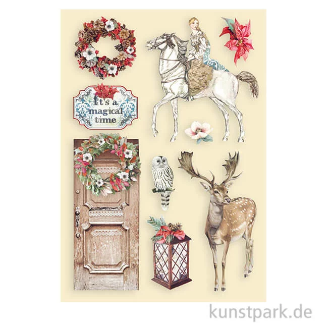Artikelbild 1 des Artikels “Stamperia Wooden Shapes - Winter Tales Horse and Deer, DIN A5 “