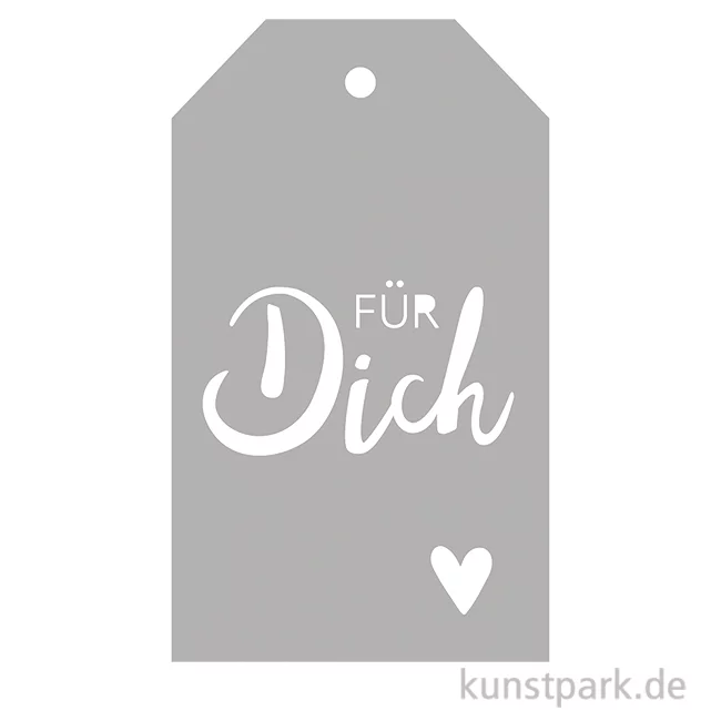 Artikelbild 1 des Artikels “Stanzschablone Anhänger - Für Dich, 8.5 x 5 cm “