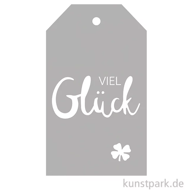 Artikelbild 1 des Artikels “Stanzschablone Anhänger - Viel Glück, 8.5 x 5 cm “