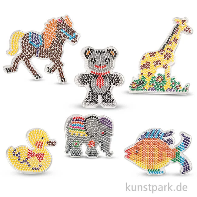 Artikelbild 1 des Artikels “Steckbrett für Bügelperlen - Tiere, 6 Stück sortiert “