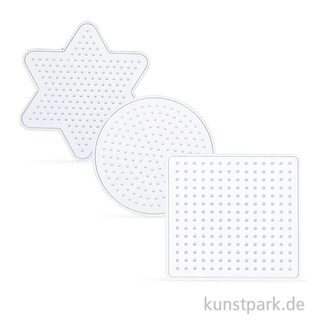 Artikelbild 1 des Artikels “Steckplatten-Set für Bügelperlen - Basic Klein, 3 Stück sortiert “