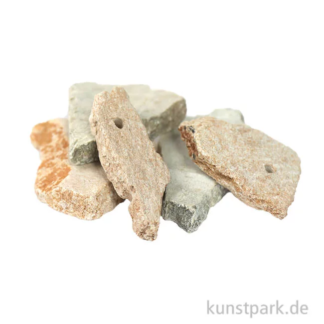 Artikelbild 1 des Artikels “Amulettsteine aus Speckstein mit Loch, 5 Stück farblich gemischt “