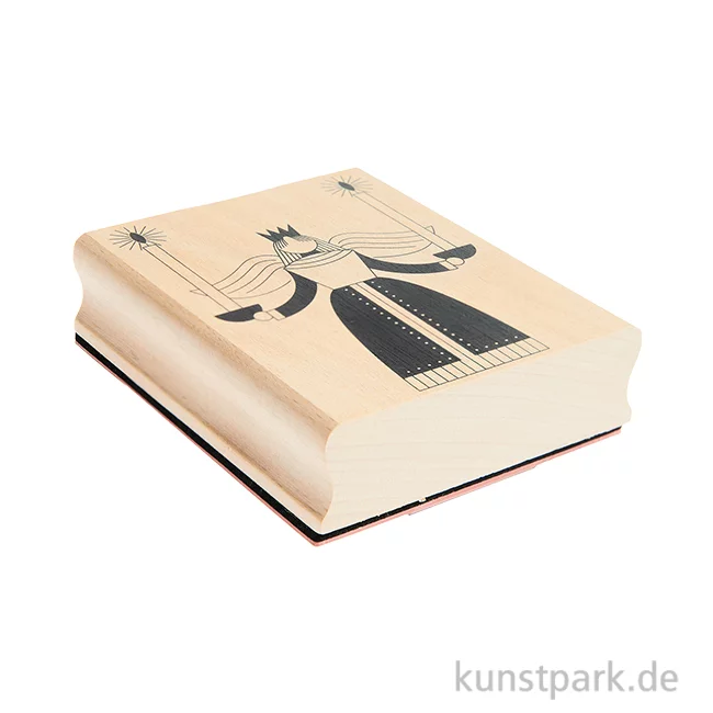Artikelbild 1 des Artikels “Stempel aus Holz - Engel mit Kerzen, 85 x 100 mm “
