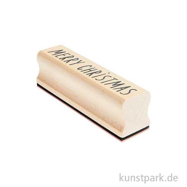 Artikelbild 1 des Artikels “Stempel aus Holz - Merry Christmas, 85 x 25 mm “