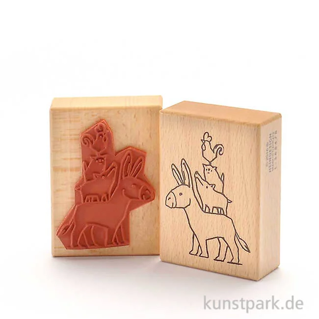 Artikelbild 1 des Artikels “Stempel - Bremer Stadtmusikanten, 6x8 cm “