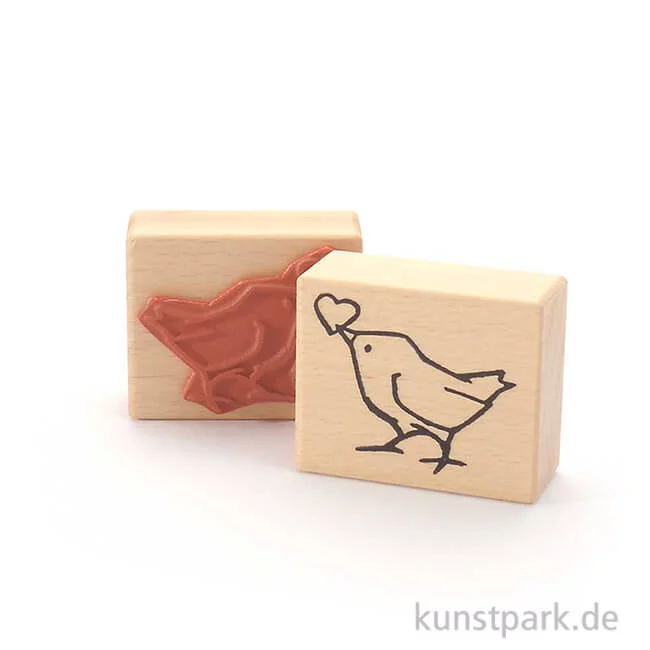 Artikelbild 1 des Artikels “Stempel - Ein Vogel mit Herz, 5x6 cm “