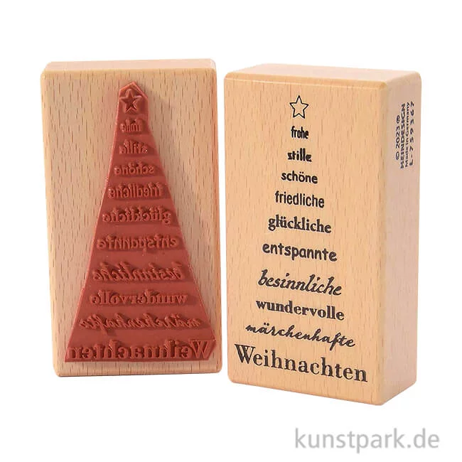 Artikelbild 1 des Artikels “Stempel - Frohe, stille, schöne ... Weihnachten, 5 x 9 cm “