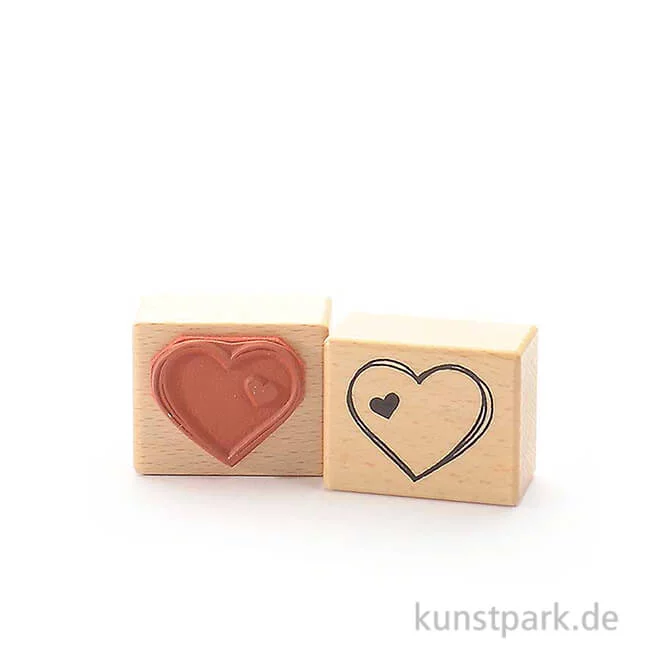 Artikelbild 1 des Artikels “Stempel - Herz mit Herz - 4x5 cm “
