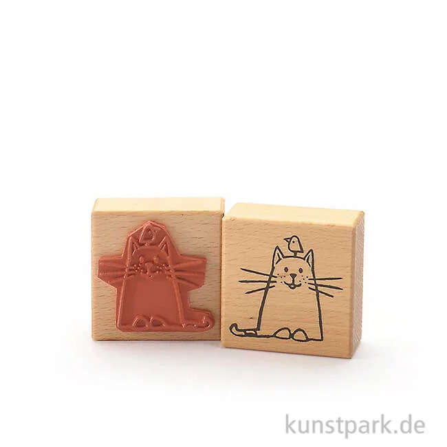 Artikelbild 1 des Artikels “Stempel - Katze hat n Vogel - 6x6 cm “