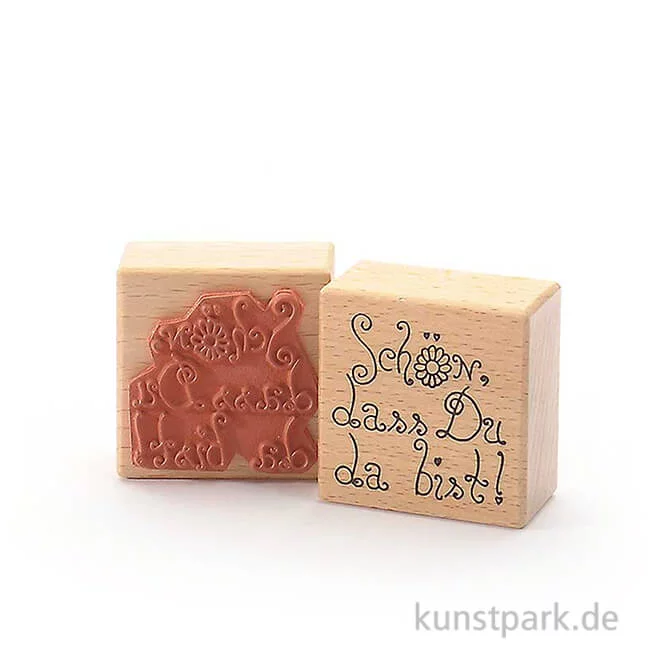 Artikelbild 1 des Artikels “Stempel - Schön, dass Du da bist - 5x5 cm “