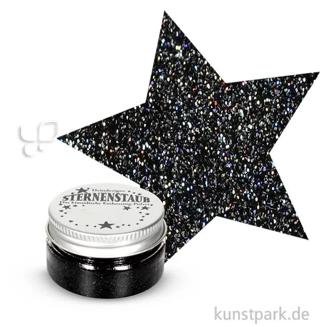 Artikelbild 1 des Artikels “Stempel Sternenstaub Embossing Pulver, 14 ml Dose | Schwarze Diamanten“
