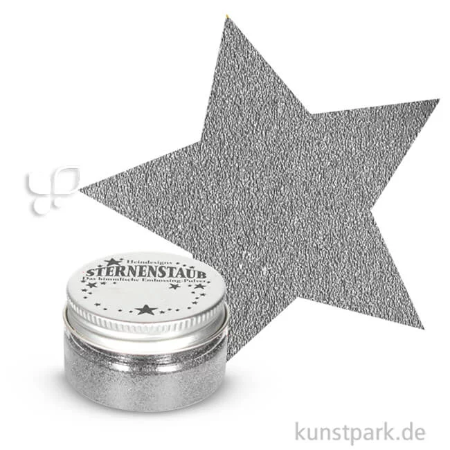 Artikelbild 1 des Artikels “Stempel Sternenstaub Embossing Pulver, 14 ml Dose | Super-Fein Silber“