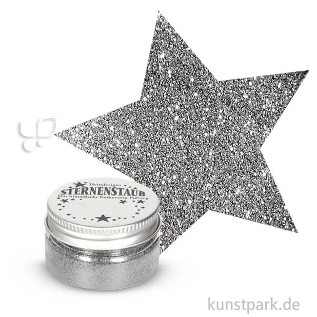Artikelbild 1 des Artikels “Stempel Sternenstaub Embossing Pulver, 14 ml Dose | Super Silber“