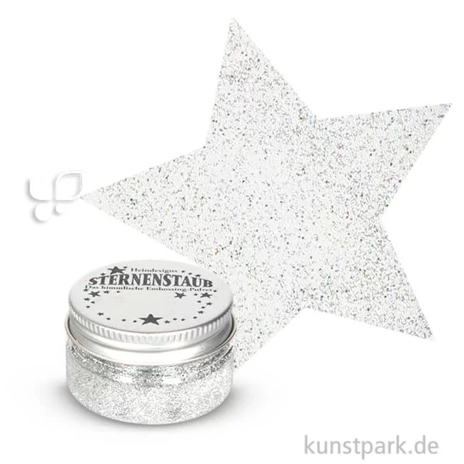Artikelbild 1 des Artikels “Stempel Sternenstaub Embossing Pulver, 14 ml Dose | Weiße Diamanten“