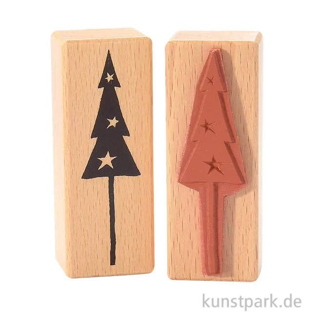 Artikelbild 1 des Artikels “Stempel - Tannenbaum mit Sternen, 3 x 8 cm “