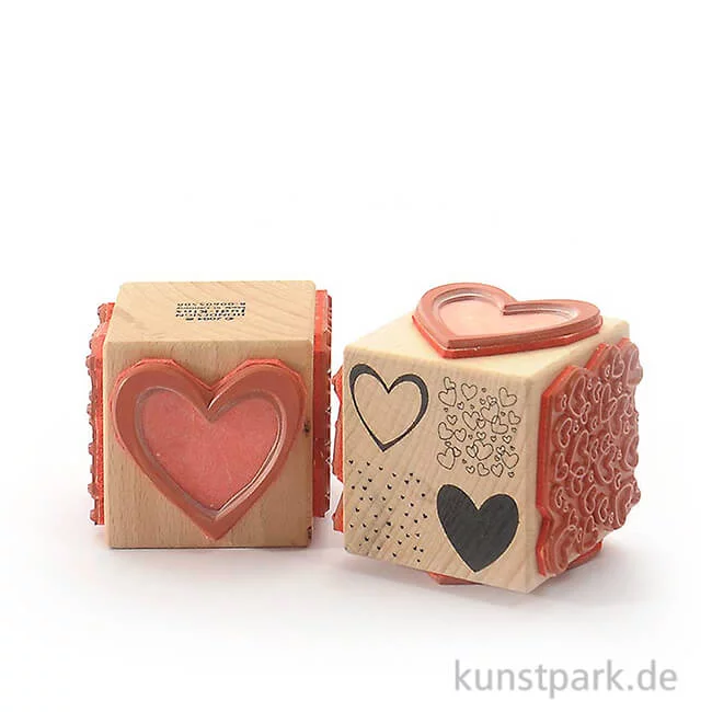 Artikelbild 1 des Artikels “Stempel - Vier herzliche Motive - Würfel “