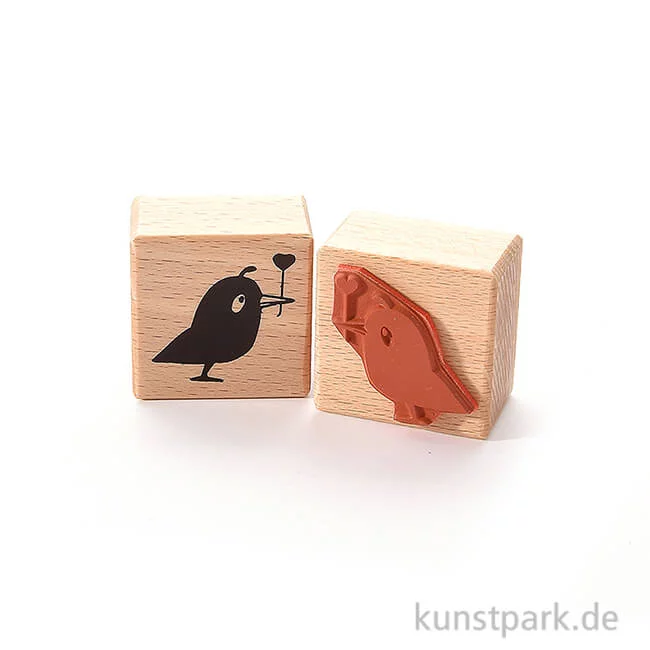 Artikelbild 1 des Artikels “Stempel - Vogel mit Herz, 4 x 4 cm “