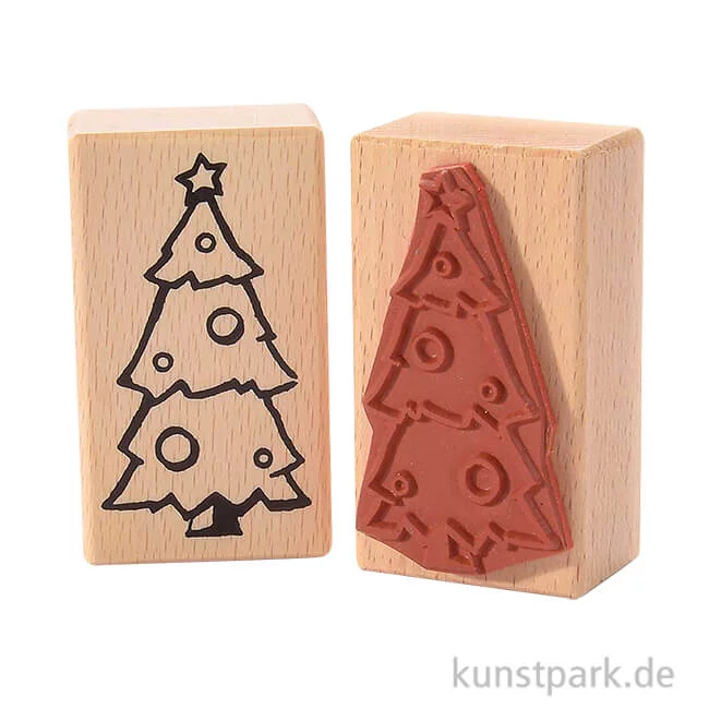Artikelbild 1 des Artikels “Stempel - Weihnachtsbaum mit Kugeln, 4 x 7 cm “