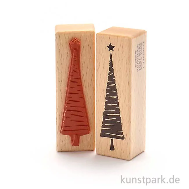 Artikelbild 1 des Artikels “Stempel - Weihnachtsbaum mit Streifen, 3x9 cm “