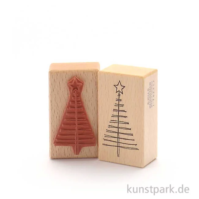 Artikelbild 1 des Artikels “Stempel - Weihnachtsbaum mit wenigen Strichen, 4x7 cm “
