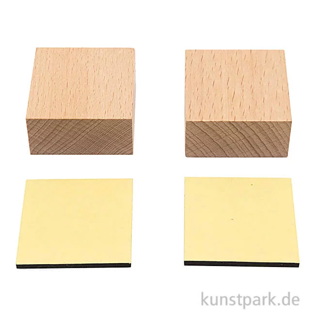 Artikelbild 1 des Artikels “Stempelblock, Holz, Quadratisch, 4 x 4 x 2 cm, 2 Stück “