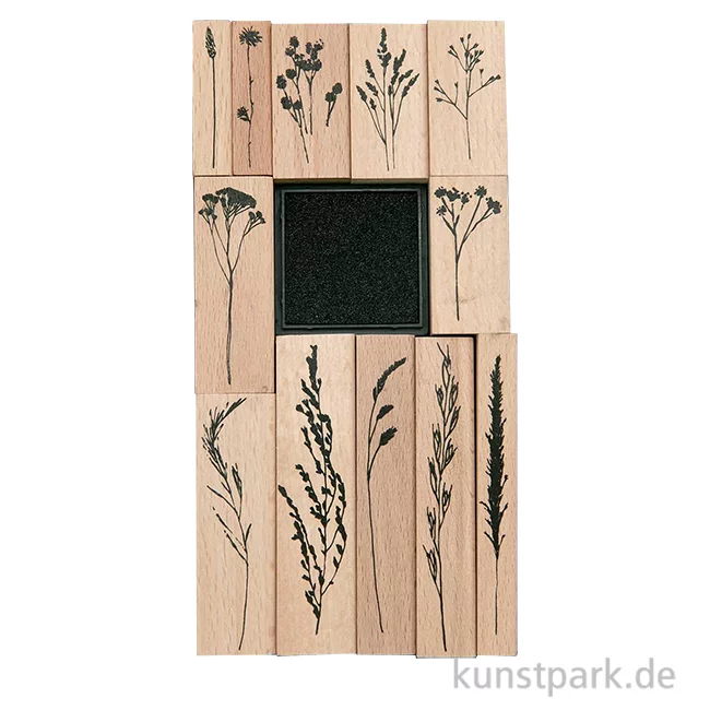 Artikelbild 1 des Artikels “Stempelset - Transformation Gräser mit 12 Stempeln und Stempelkissen “