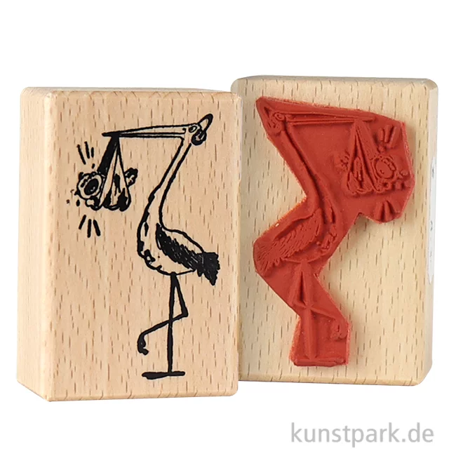 Artikelbild 1 des Artikels “Stempel - Storch mit Ohrenschützer - 4x6 cm “