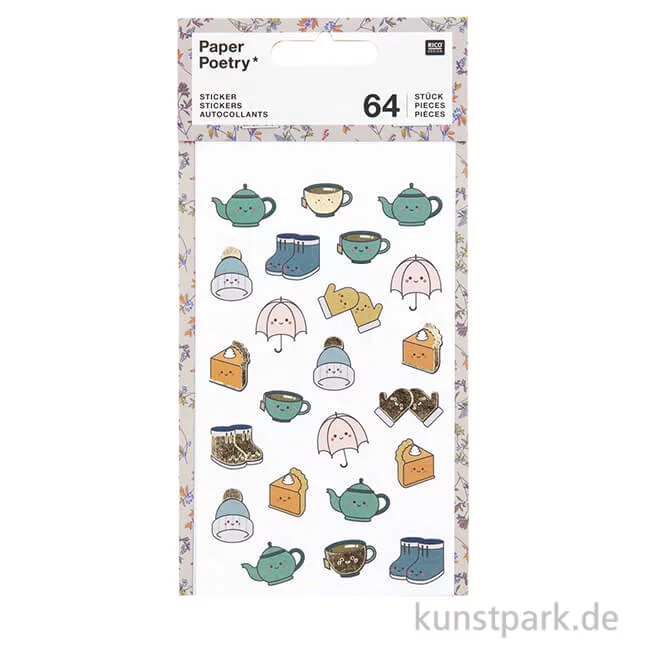 Artikelbild 1 des Artikels “Sticker - Funny Fall, Cosy, 2 Designs, 4 Blatt “