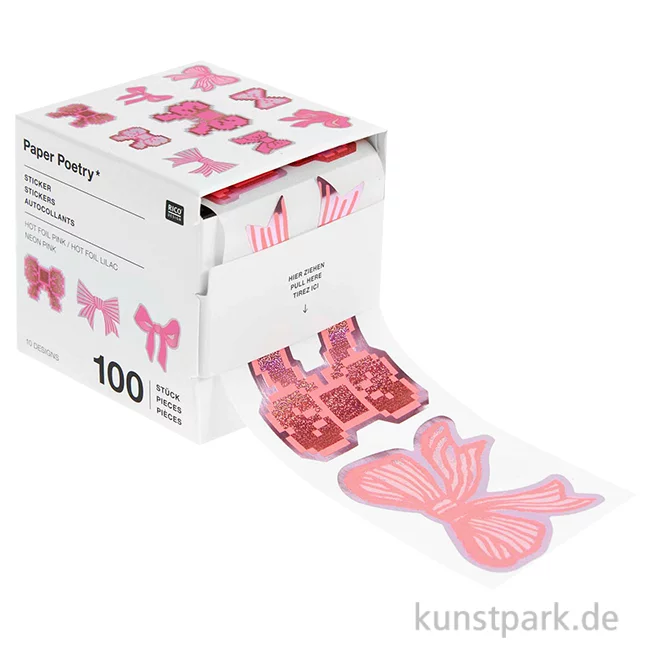 Artikelbild 1 des Artikels “Sticker - La Vie en Rose, Schleifen, 100 Aufkleber “